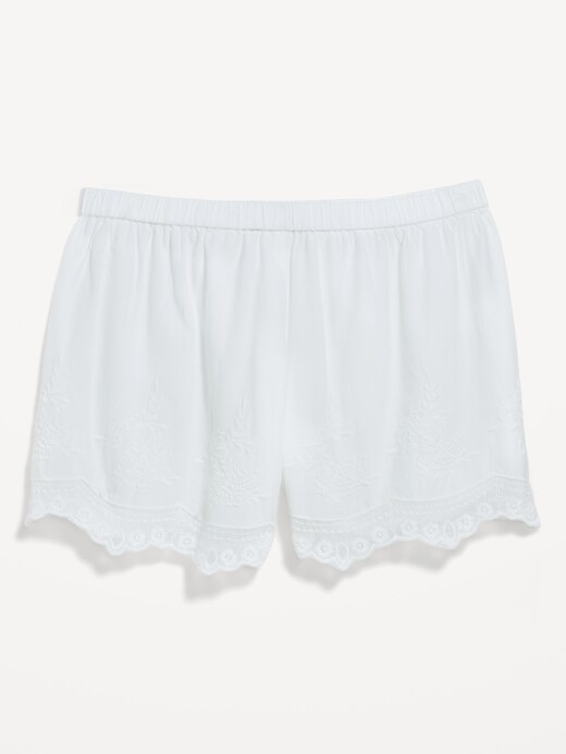 L'image numéro 1 présente Shorts à taille haute à bordure en dentelle