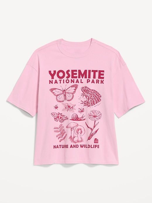 Image number 3 showing, Yosemite National Park™ Crew-Neck Oversized Crop T-Shirt