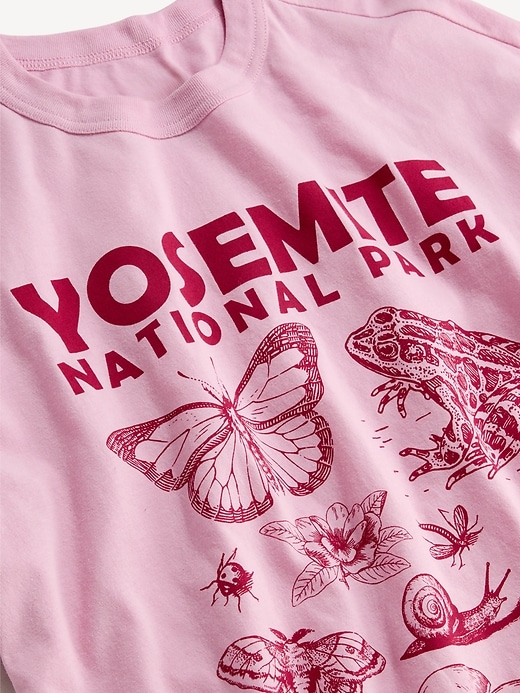 Image number 2 showing, Yosemite National Park™ Crew-Neck Oversized Crop T-Shirt