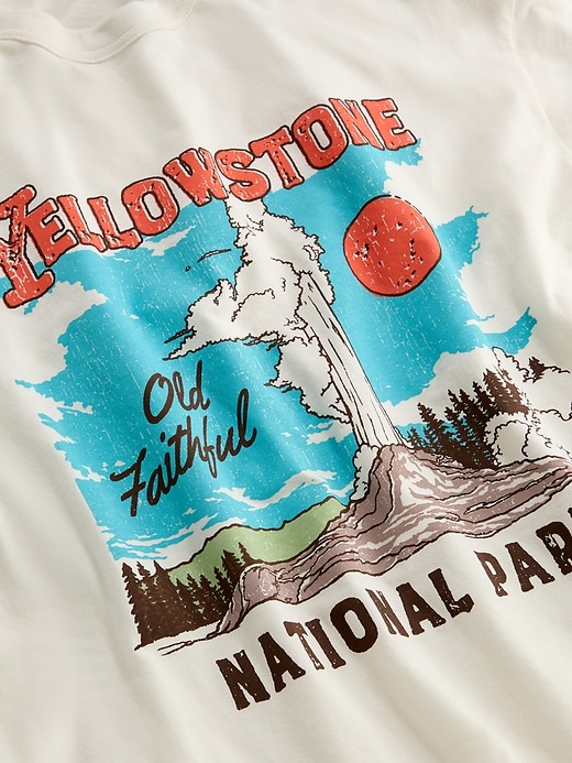 Image number 2 showing, Yellowstone National Park™ Crew-Neck Oversized Crop T-Shirt