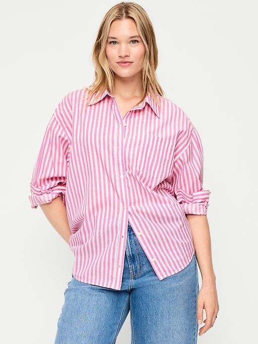 Image number 5 showing, Oversized Button-Down Boyfriend Shirt