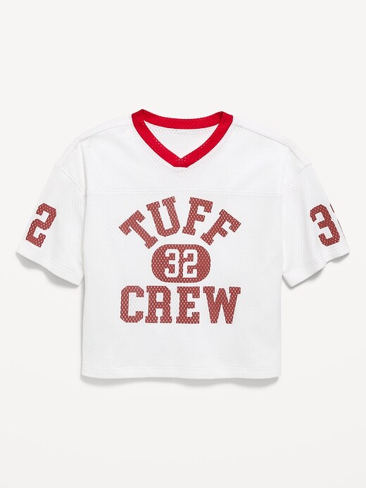 Image number 1 showing, Oversized Mesh Graphic Football T-Shirt for Boys