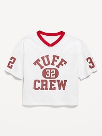 Image number 1 showing, Oversized Mesh Graphic Football T-Shirt for Boys