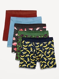 Image number 1 showing, 5-Pack Soft-Washed Boxer Briefs -- 6.25-inch inseam