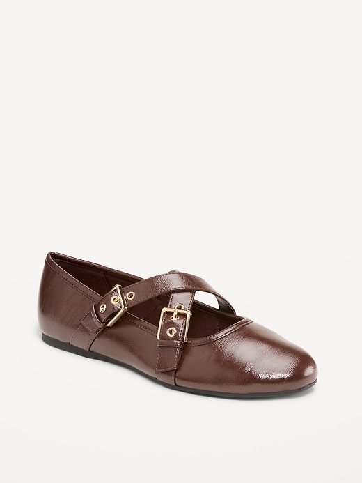 L'image numéro 1 présente Ballerines Charles IX à bride à boucle pour femme