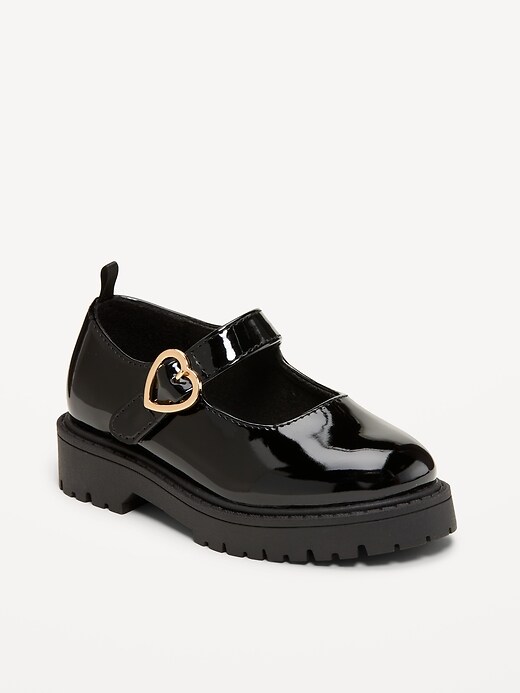 Image number 1 showing, Shiny Faux-Leather Mary Jane Shoes for Toddler Girls