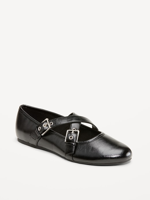 L'image numéro 1 présente Ballerines Charles IX à bride à boucle pour femme