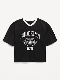 Image number 1 showing, Oversized Mesh Graphic Football T-Shirt for Boys