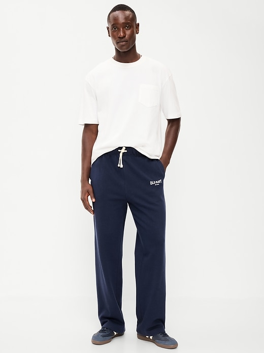 L'image numéro 1 présente Pantalon en coton ouaté coupe généreuse Première nécessité