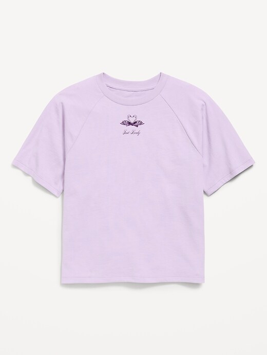 Image number 1 showing, Oversized Short-Sleeve Graphic T-Shirt for Girls