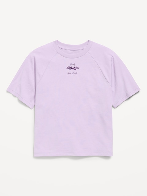 Oversized Short-Sleeve Graphic T-Shirt for Girls