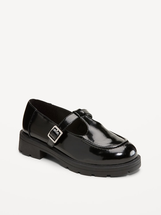 Image number 1 showing, Shiny Faux-Leather Mary Jane Shoes for Girls