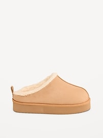 Image number 3 showing, Faux-Suede Platform Mule Slippers for Girls