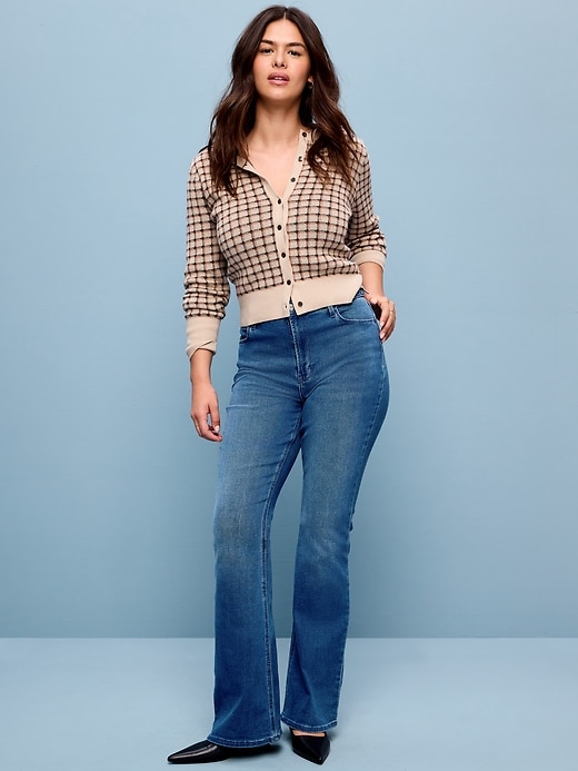 L'image numéro 5 présente Jean Wow évasé à taille haute