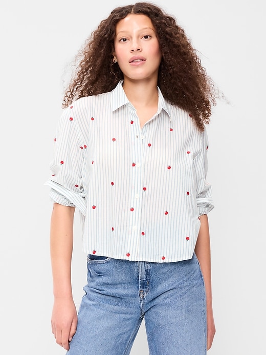 Image number 4 showing, Cropped Button-Down Shirt