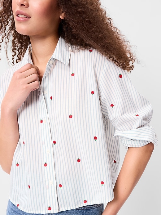 Image number 1 showing, Cropped Button-Down Shirt