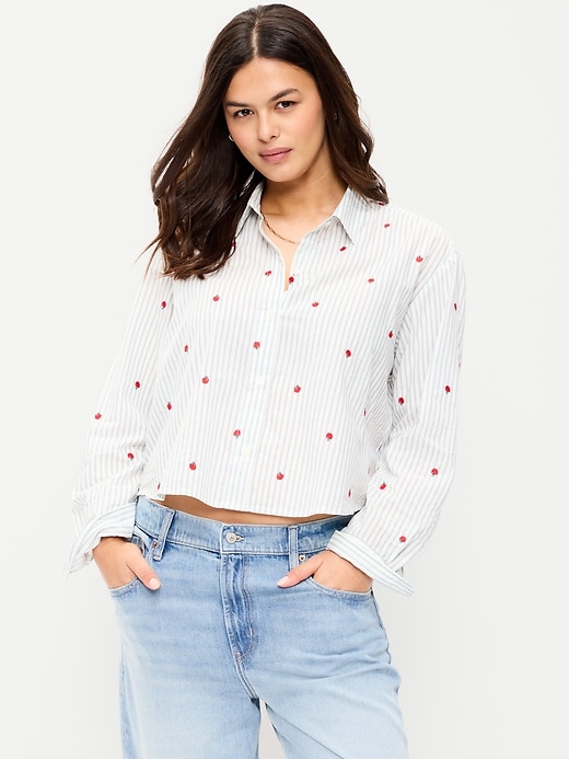 Image number 5 showing, Cropped Button-Down Shirt