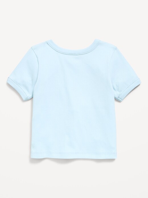 Image number 2 showing, Short-Sleeve Ringer Graphic T-Shirt for Toddler Girls