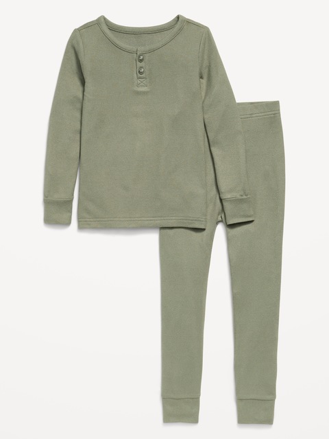 Snug-Fit Henley Pajama Set for Toddler & Baby