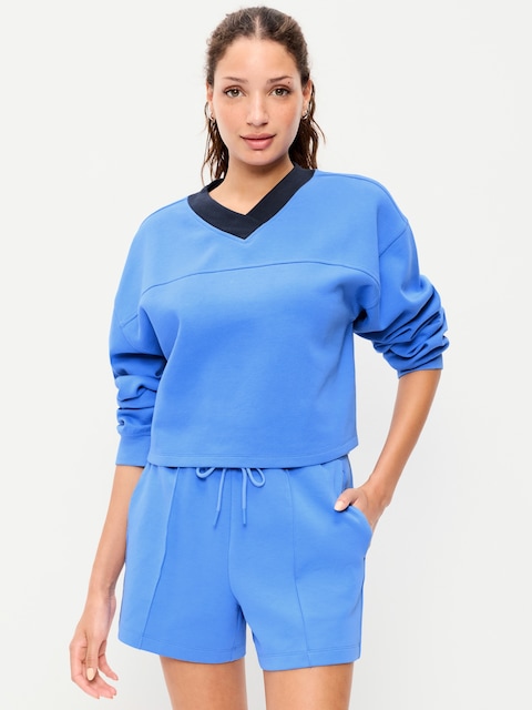 Dynamic Fleece Oversized Cropped Sweatshirt