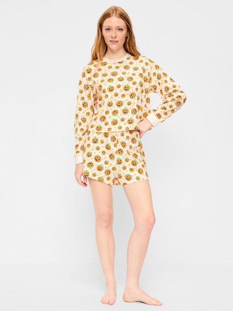 Halloween Pajama T-Shirt and Shorts Set for Women