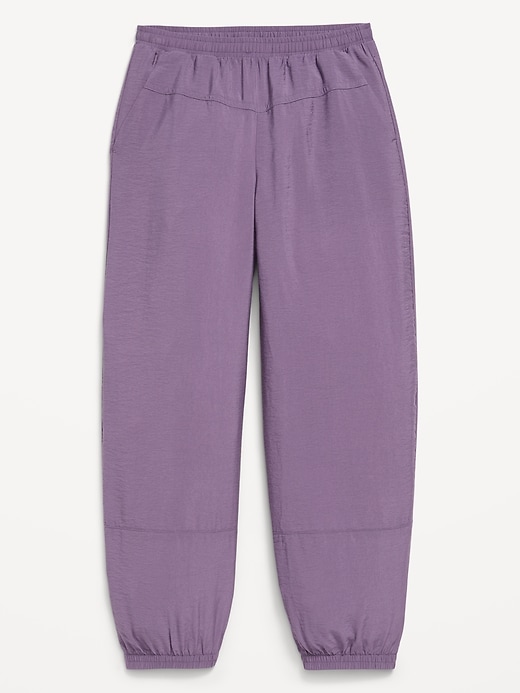 L'image numéro 1 présente Sarouel à taille haute en tissu froissé pour fille