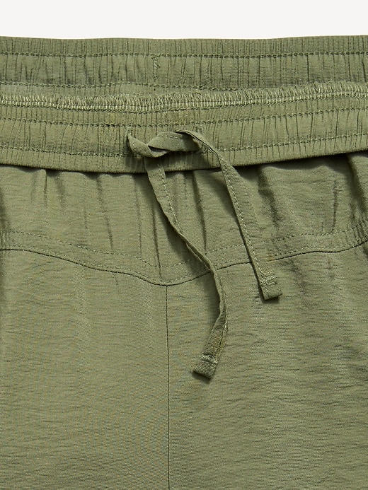 L'image numéro 3 présente Sarouel à taille haute en tissu froissé pour fille