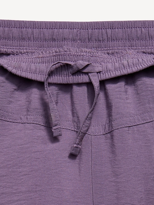L'image numéro 3 présente Sarouel à taille haute en tissu froissé pour fille