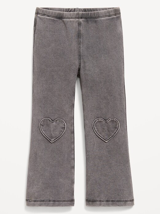 Image number 1 showing, Faux-Denim Flared Leggings for Toddler Girls