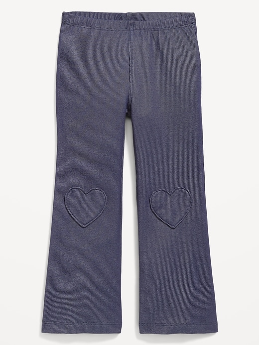Image number 1 showing, Faux-Denim Flared Leggings for Toddler Girls