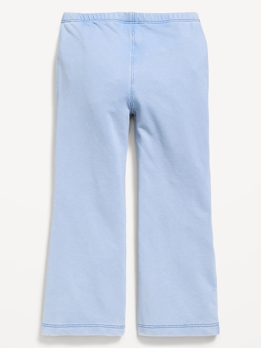 Image number 4 showing, Faux-Denim Flared Leggings for Toddler Girls
