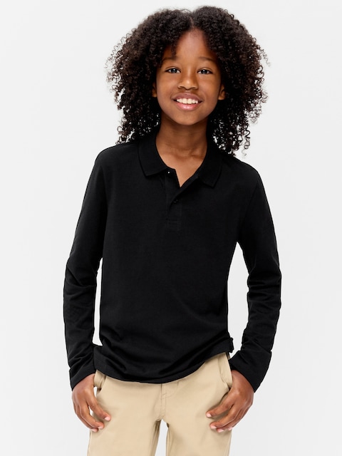 POLO D'UNIFORME SCOLAIRE À MANCHES LONGUES POUR GARÇON