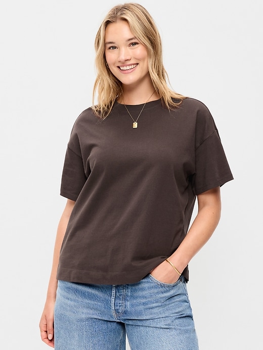 L'image numéro 5 présente T-shirt ras du cou rétro pour femme