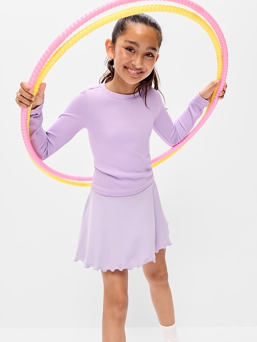Image number 3 showing, High-Waisted StudioSmooth Ruffled Skort for Girls