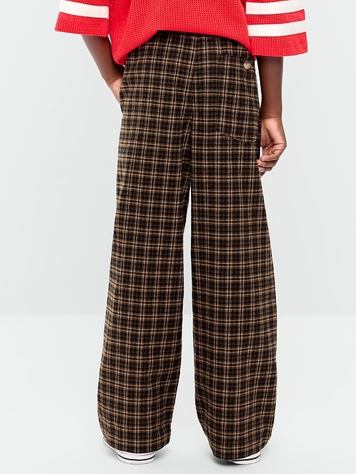 Image number 2 showing, Pull-On Baggy Plaid Flannel Pants for Boys