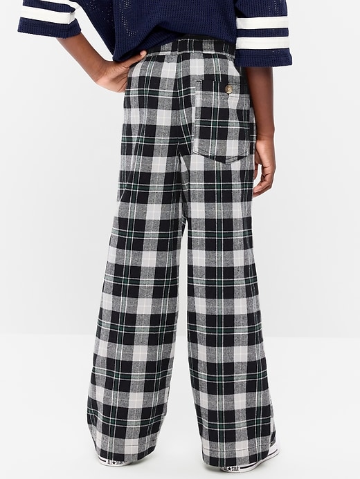 L'image numéro 2 présente Pantalon à taille extensible en flanelle à carreaux pour garçon