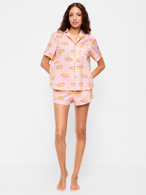 Poplin Pajama Short Set