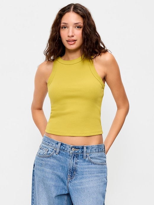 L'image numéro 1 présente Camisole courte moulante
