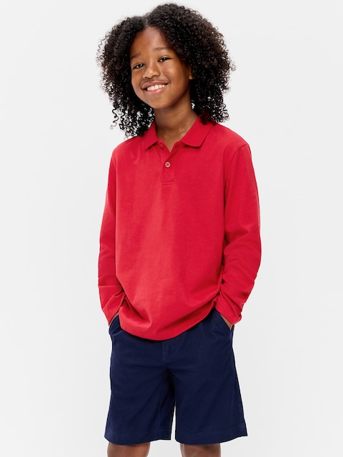 POLO D'UNIFORME SCOLAIRE À MANCHES LONGUES POUR GARÇON