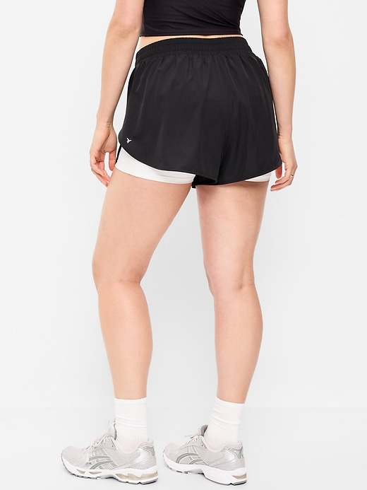 Image number 5 showing, High-Waisted StretchTech 2-In-1 Run Shorts