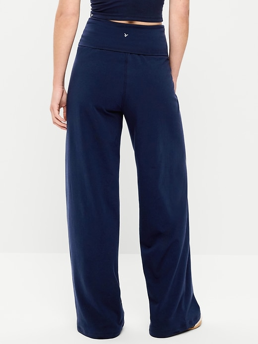 Image number 2 showing, High-Waisted PowerChill Fold-Over Wide-Leg Pants
