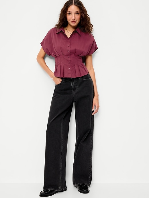 Image number 3 showing, Slim-Waisted Button-Down Shirt