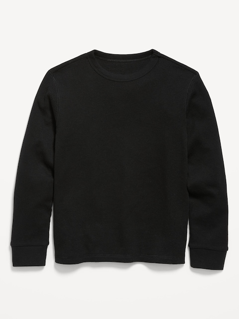 T-SHIRT À MANCHES LONGUES EN TRICOT ISOTHERME GAUFRÉ POUR GARÇON