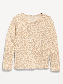 Image number 1 showing, Printed Softest Long-Sleeve T-Shirt for Girls