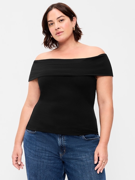 Image number 7 showing, Off-The-Shoulder Fitted Top