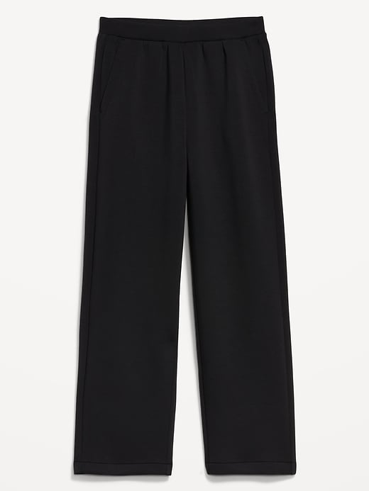 L'image numéro 6 présente Pantalon en coton ouaté coupe généreuse en molleton raffiné