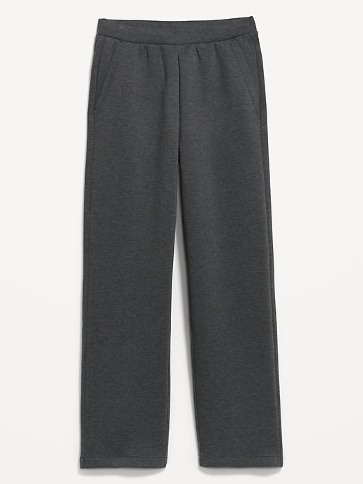 L'image numéro 6 présente Pantalon en coton ouaté coupe généreuse en molleton raffiné