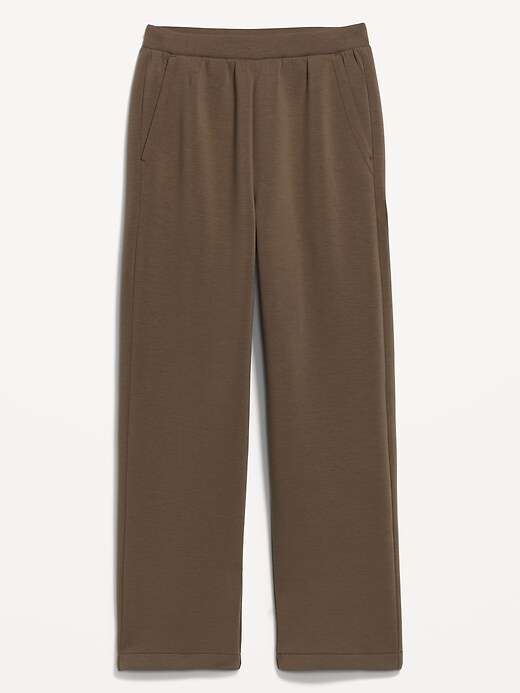 L'image numéro 6 présente Pantalon en coton ouaté coupe généreuse en molleton raffiné