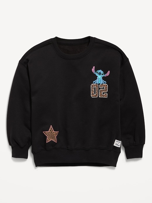 Image number 1 showing, Disney© Stitch Oversized Sweatshirt for Girls
