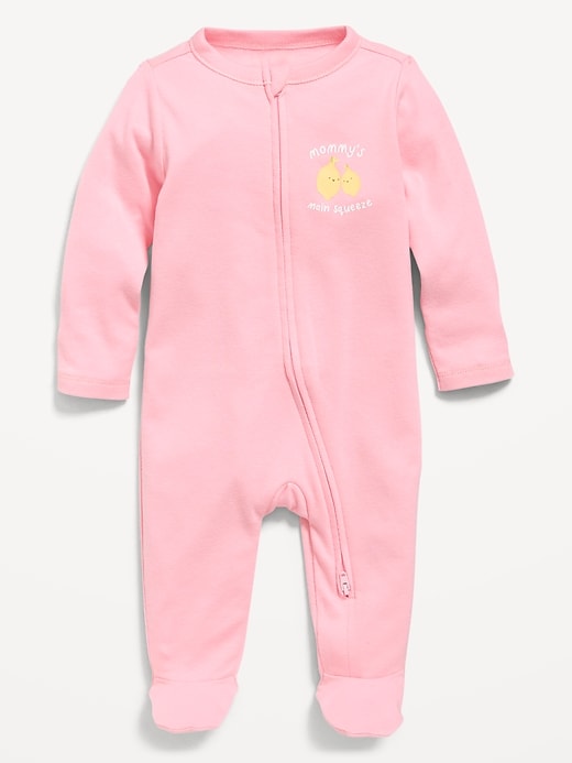 Image number 1 showing, 2-Way-Zip Sleep & Play Footed One-Piece for Baby